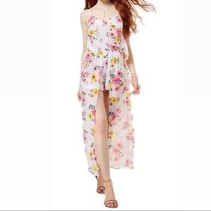 The edit by Seventeen white floral romper/dress junior's 1